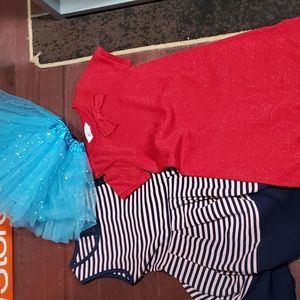 Girl's dresses and tutu skirt size 6-8